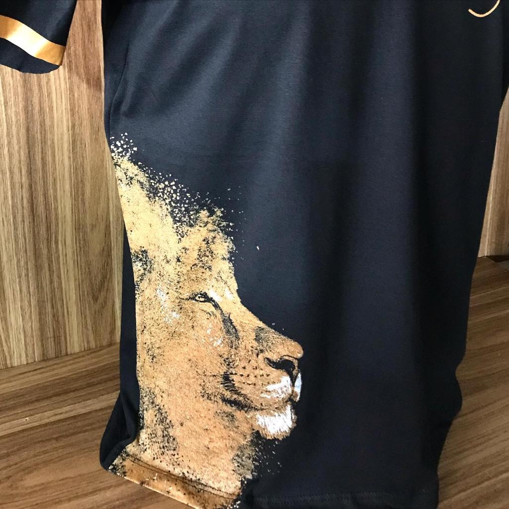 Camiseta Personalizada Preta 100% Algodão com Malha de Ótima Qualidade, Tintura de Primeira e Excelente Acabamento