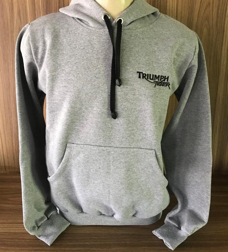 Moletom Personalizada Cinza, Tintura de Primeira e Excelente Acabamento