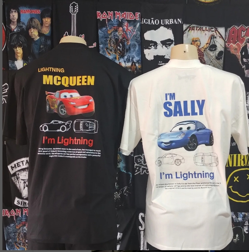 Camisa Casal Sally e Mcqueen